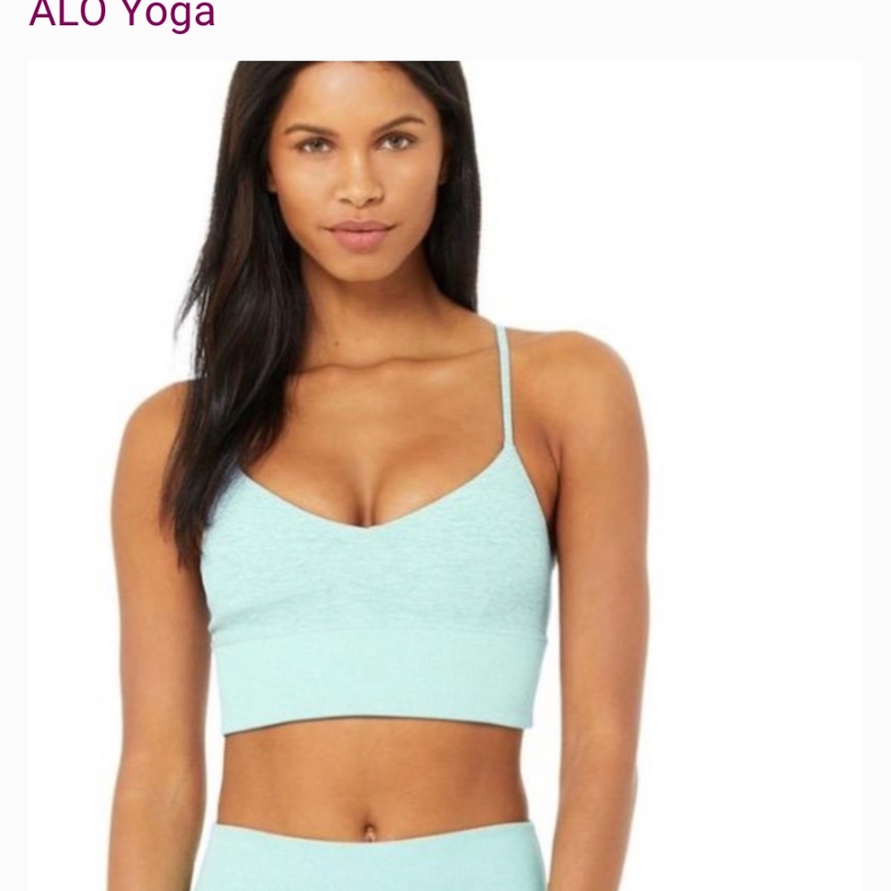 Alo Yoga Alosoft Lavish Bra in Blue Quartz Heather